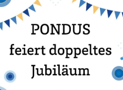 Jubiläumstext mit Girlanden
